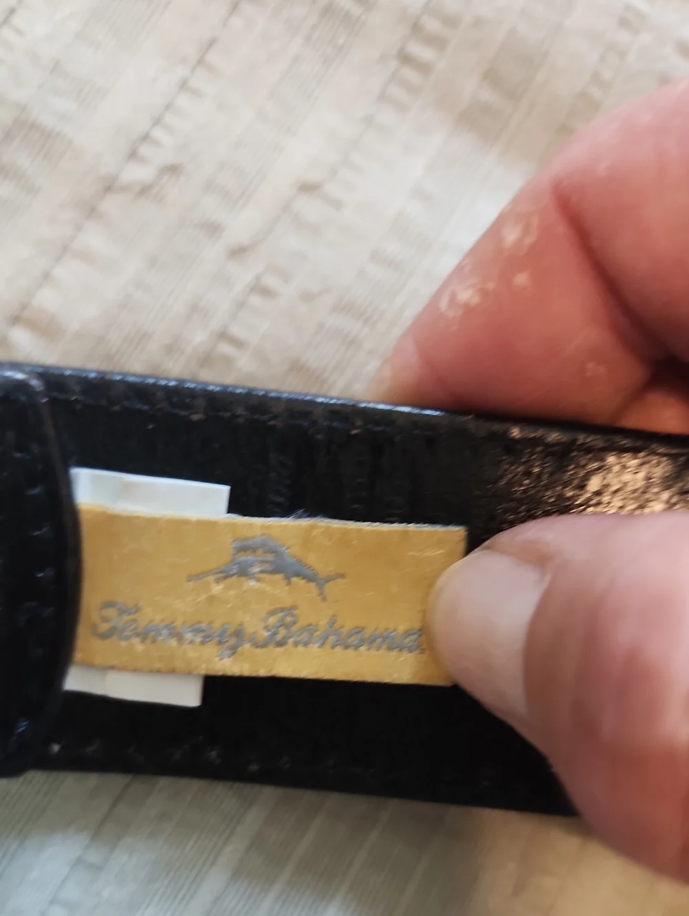 Tommy Bahama Classic Black Braided Leather Men's Belt